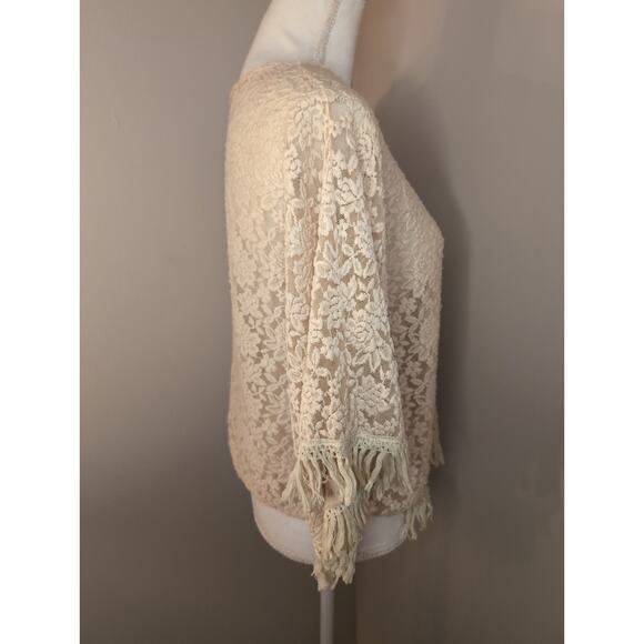 Patterson J. Kincaid originals lace coquette tassel shirt - Picture 4 of 7